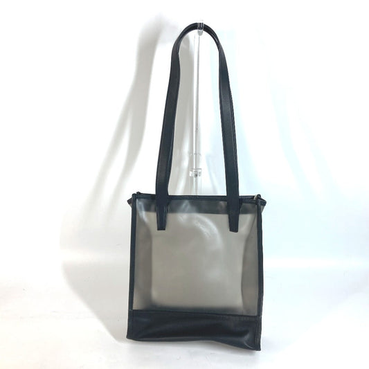 LOEWE Tote Bag Plastics, Leather black logo Women Used Authentic