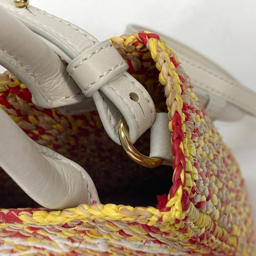 LOEWE Tote Bag Raffia yellow Shoulder bag Standard A5 Tote Bag Women Used Authentic