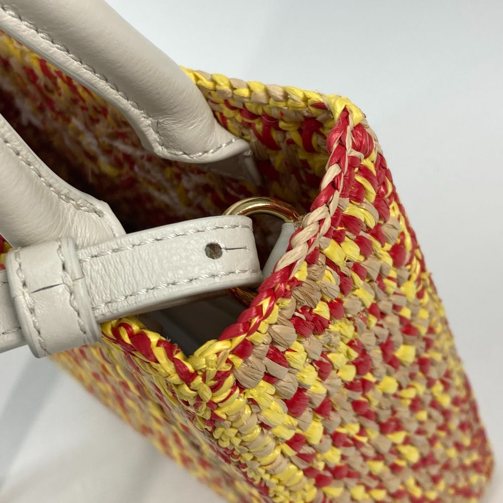 LOEWE Tote Bag Raffia yellow Shoulder bag Standard A5 Tote Bag Women Used Authentic