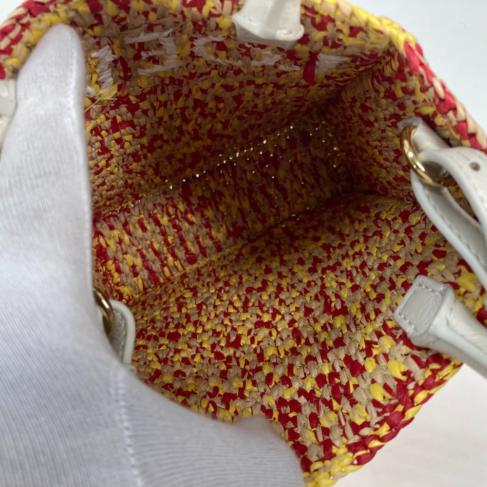 LOEWE Tote Bag Raffia yellow Shoulder bag Standard A5 Tote Bag Women Used Authentic