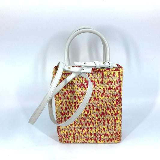 LOEWE Tote Bag Raffia yellow Shoulder bag Standard A5 Tote Bag Women Used Authentic
