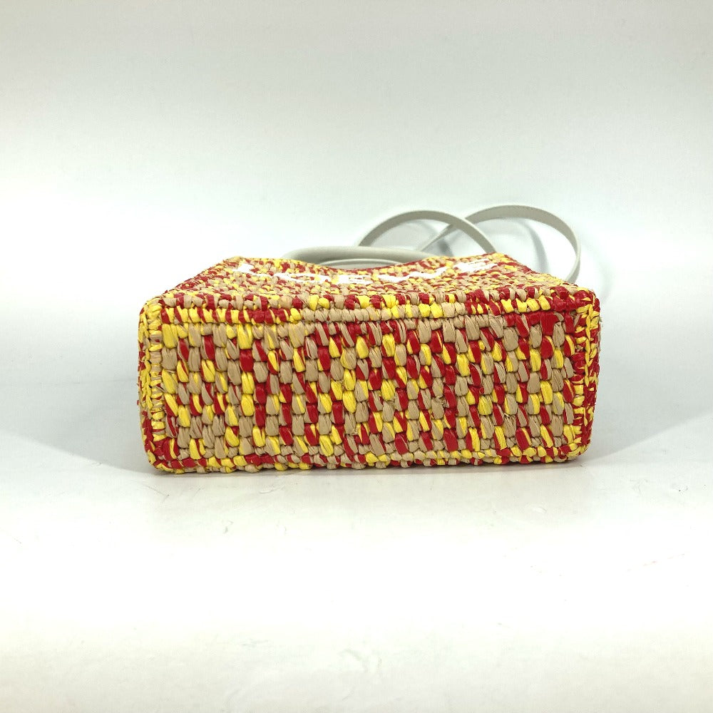 LOEWE Tote Bag Raffia yellow Shoulder bag Standard A5 Tote Bag Women Used Authentic