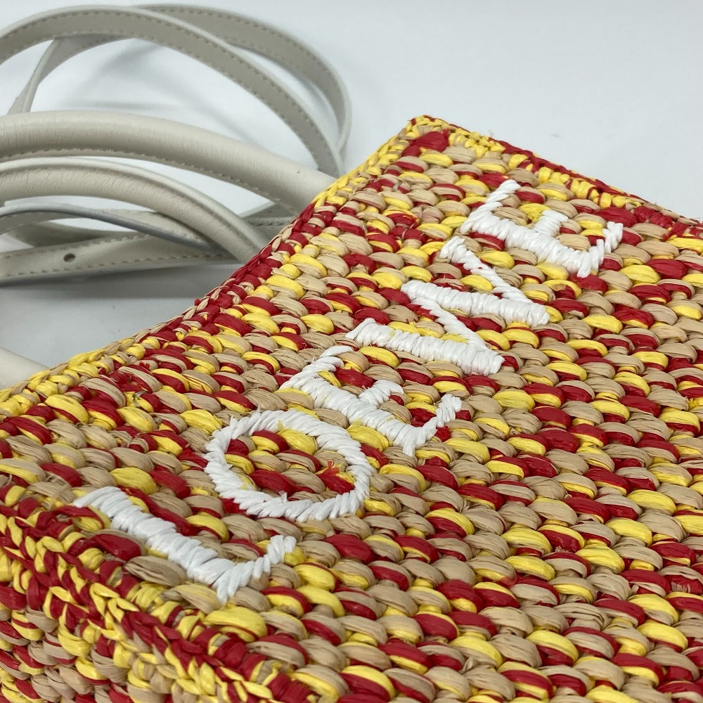 LOEWE Tote Bag Raffia yellow Shoulder bag Standard A5 Tote Bag Women Used Authentic