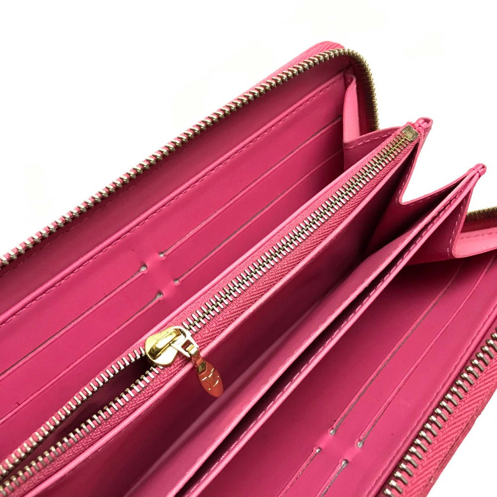 LOUIS VUITTON Long Wallet Purse M9147F Patent leather pink Monogram Vernis Zip Around long wallet Women Used Authentic