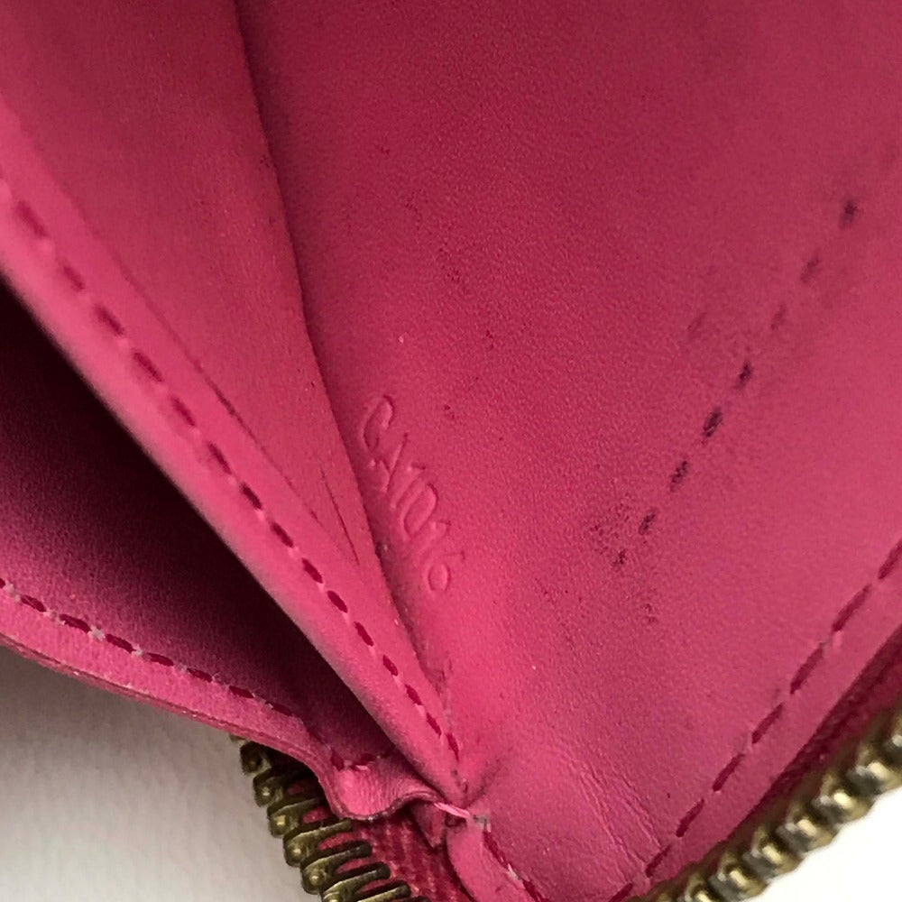 LOUIS VUITTON Long Wallet Purse M9147F Patent leather pink Monogram Vernis Zip Around long wallet Women Used Authentic