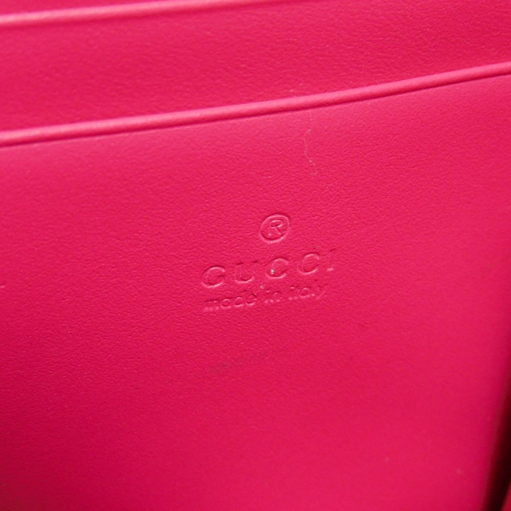 GUCCI Shoulder Bag 524967 Smooth Calfskin Leather pink Star 2WAY Clutch Bag SEGA Sega logo GUCCY Print Chain Wallet Bag Women Used Authentic