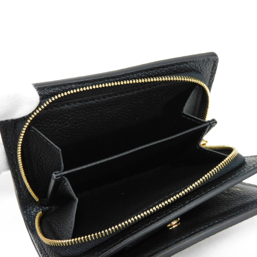 LOUIS VUITTON Bifold Wallet M80151 Implant leather (monogram embossed) Noir Monogram Unplant Portefeuille Claire