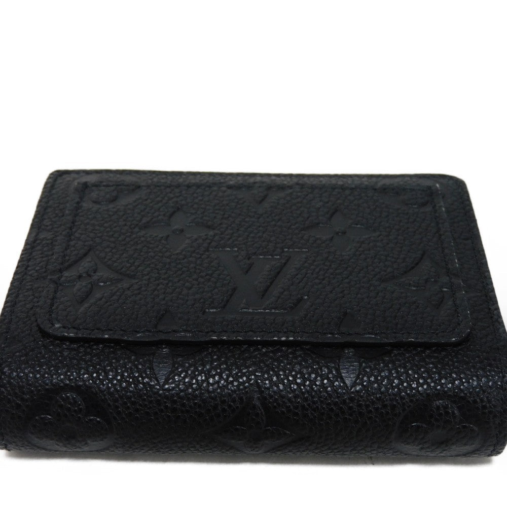 LOUIS VUITTON Bifold Wallet M80151 Implant leather (monogram embossed) Noir Monogram Unplant Portefeuille Claire