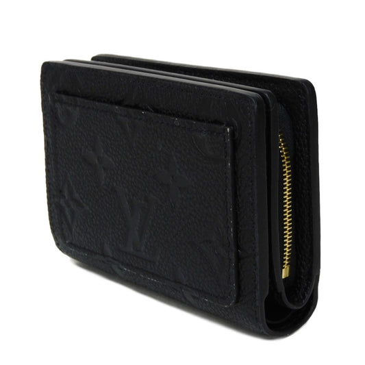 LOUIS VUITTON Bifold Wallet M80151 Implant leather (monogram embossed) Noir Monogram Unplant Portefeuille Claire