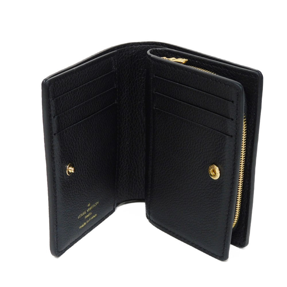 LOUIS VUITTON Bifold Wallet M80151 Implant leather (monogram embossed) Noir Monogram Unplant Portefeuille Claire