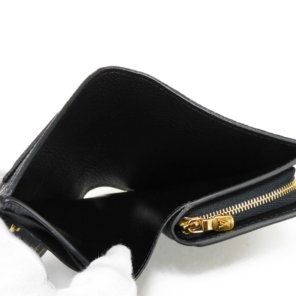 LOUIS VUITTON Bifold Wallet M80151 Implant leather (monogram embossed) Noir Monogram Unplant Portefeuille Claire