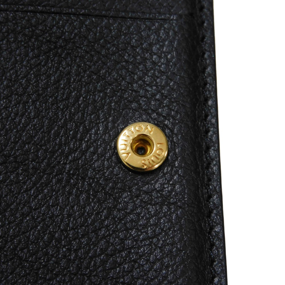 LOUIS VUITTON Bifold Wallet M80151 Implant leather (monogram embossed) Noir Monogram Unplant Portefeuille Claire