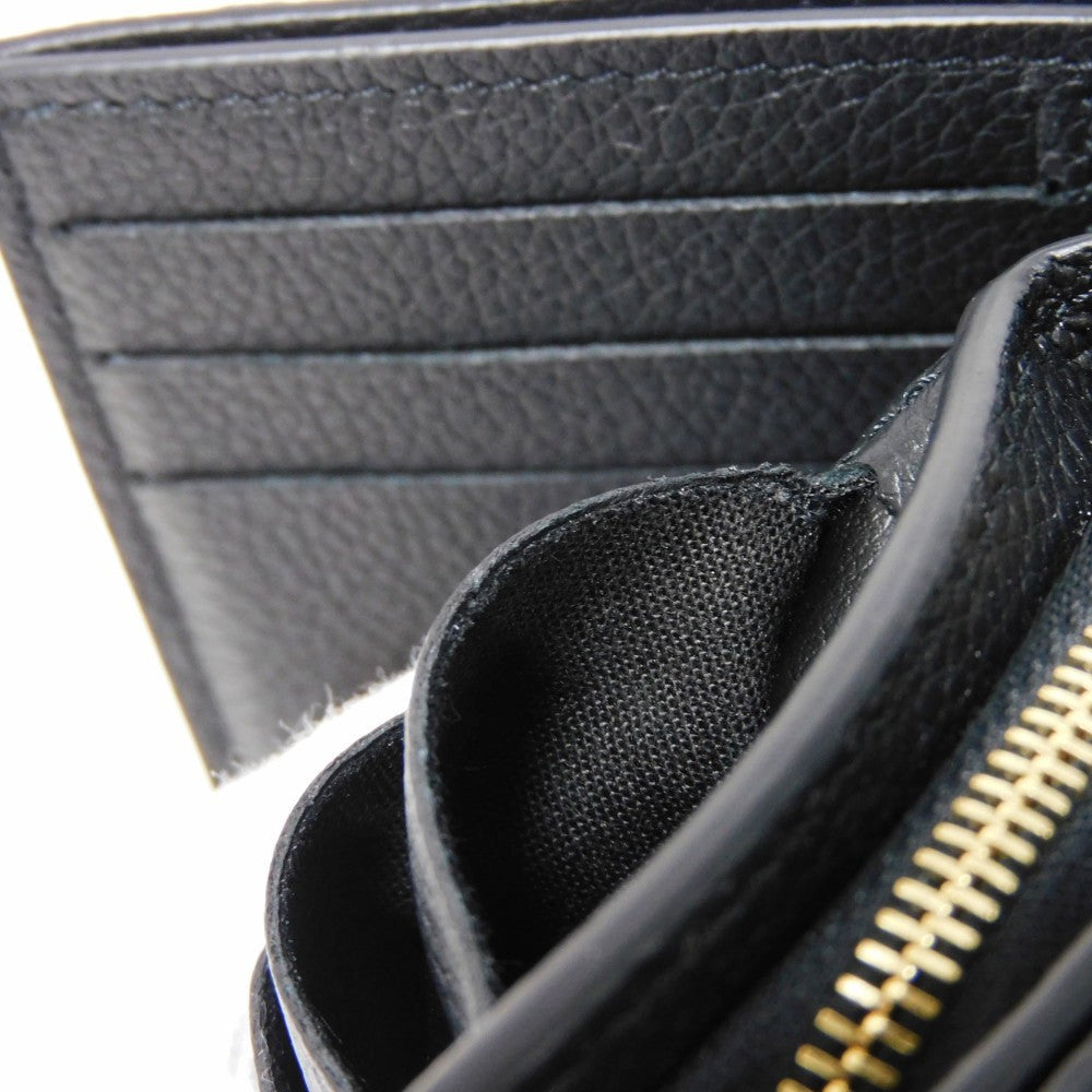 LOUIS VUITTON Bifold Wallet M80151 Implant leather (monogram embossed) Noir Monogram Unplant Portefeuille Claire