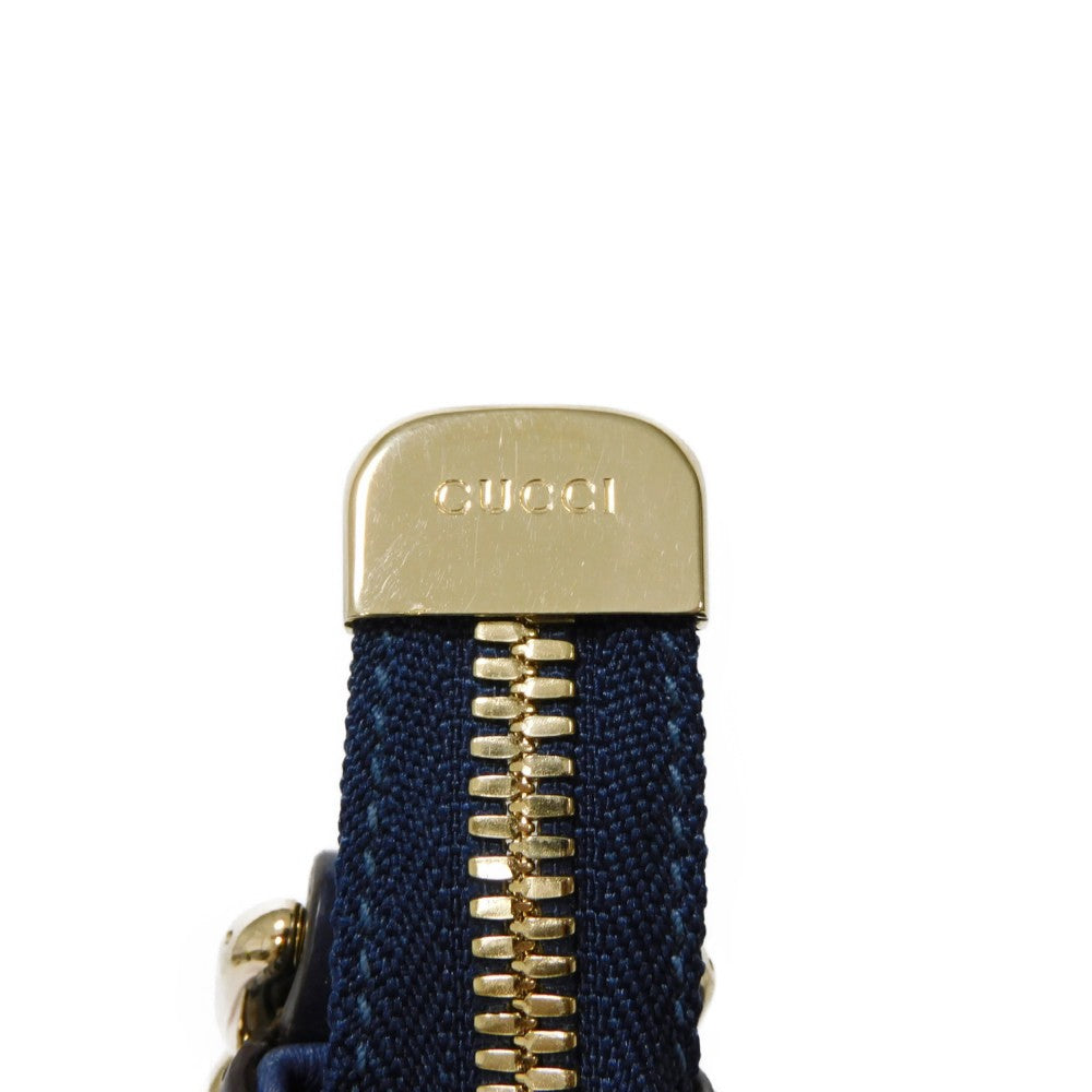 GUCCI Shoulder Bag 326706 Patent leather Navy Patent Tassel ChainShoulder Interlocking G Soho Chain Bag Women Used Authentic
