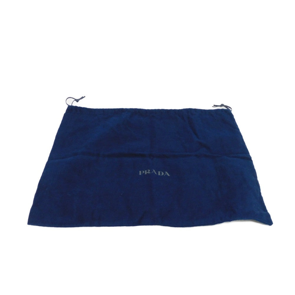 PRADA Sling bag 2VL004 Nylon Navy logo rubber waist pouch Shoulder Bag 018 Sports Tessuto Fanny Pack mens Used Authentic