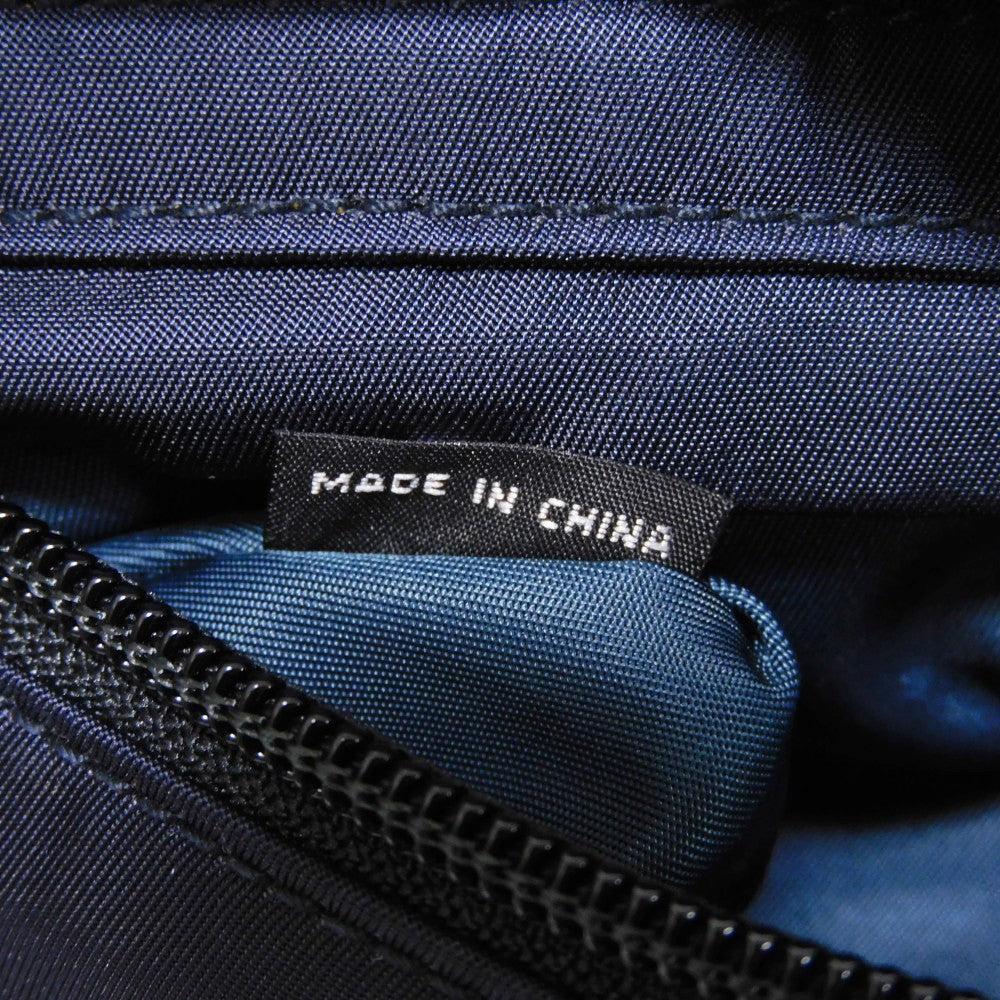 PRADA Sling bag 2VL004 Nylon Navy logo rubber waist pouch Shoulder Bag 018 Sports Tessuto Fanny Pack mens Used Authentic