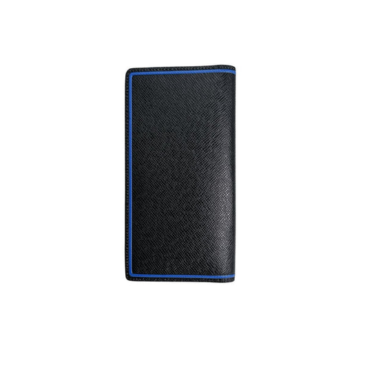 LOUIS VUITTON Long Wallet Purse M63300 Taiga Blue x black Eclipse Portefeuille Blaza