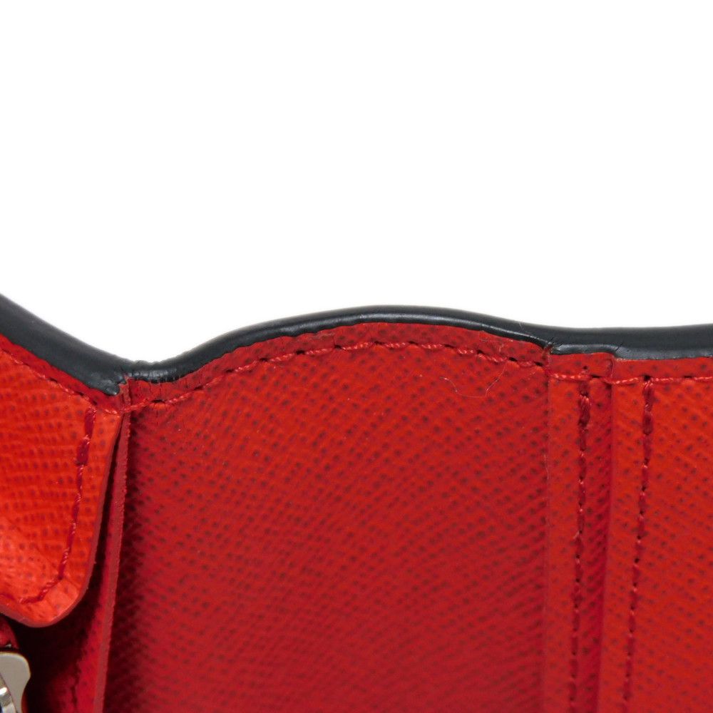 LOUIS VUITTON Long Wallet Purse M63230 Epi Leather x grain leather Rouge LV Logo FIFA World Cup Soccer Red New Bifold Wallet Epi Portefeuille Braza mens Used Authentic