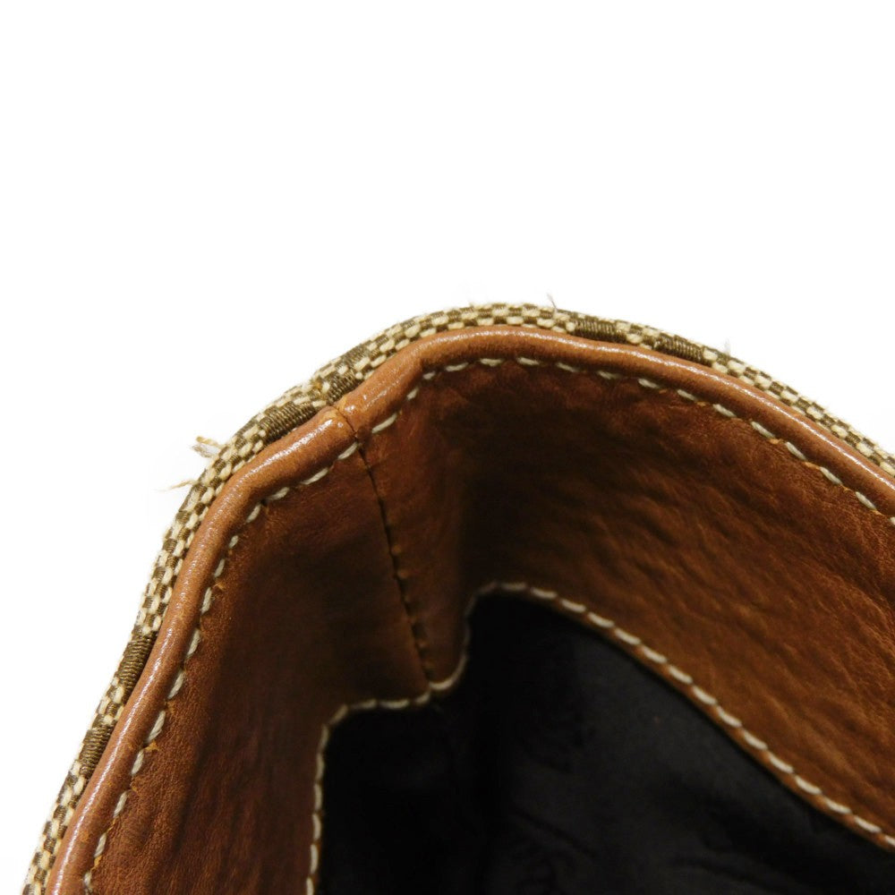 GUCCI Tote Bag 247237 GG canvas x calf leather beige Brown Bucket GG canvas Interlocking G tote Women Used Authentic