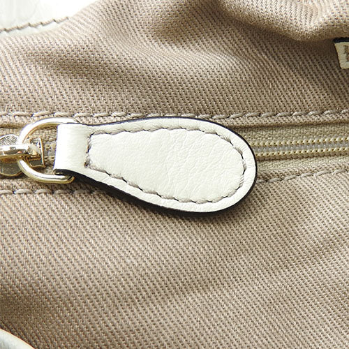 CELINE Handbag 162712BLN.02BE Canvas, Leather beige Pillow small Women Used Authentic