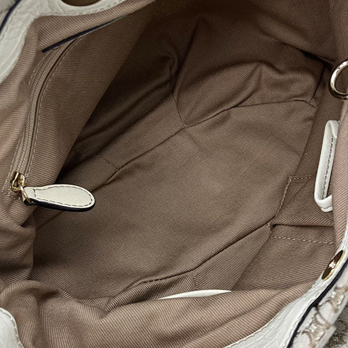 CELINE Handbag 162712BLN.02BE Canvas, Leather beige Pillow small Women Used Authentic