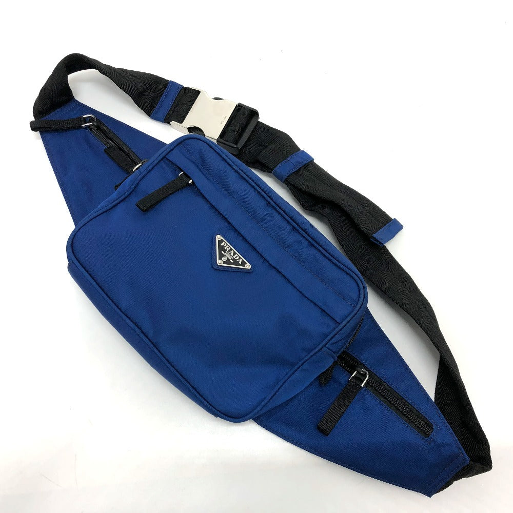 PRADA Waist bag 2VL001 Nylon blue Triangle logo