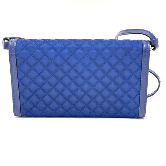PRADA Shoulder Bag 1M1437 Nylon blue logo quilting Women Used Authentic