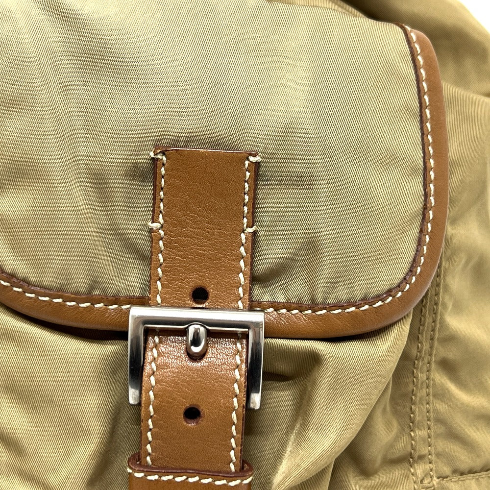 PRADA Backpack Nylon Brown With logo