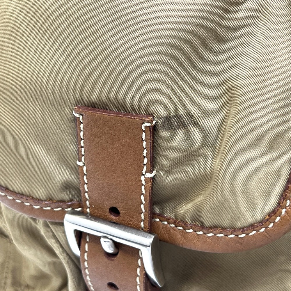 PRADA Backpack Nylon Brown With logo