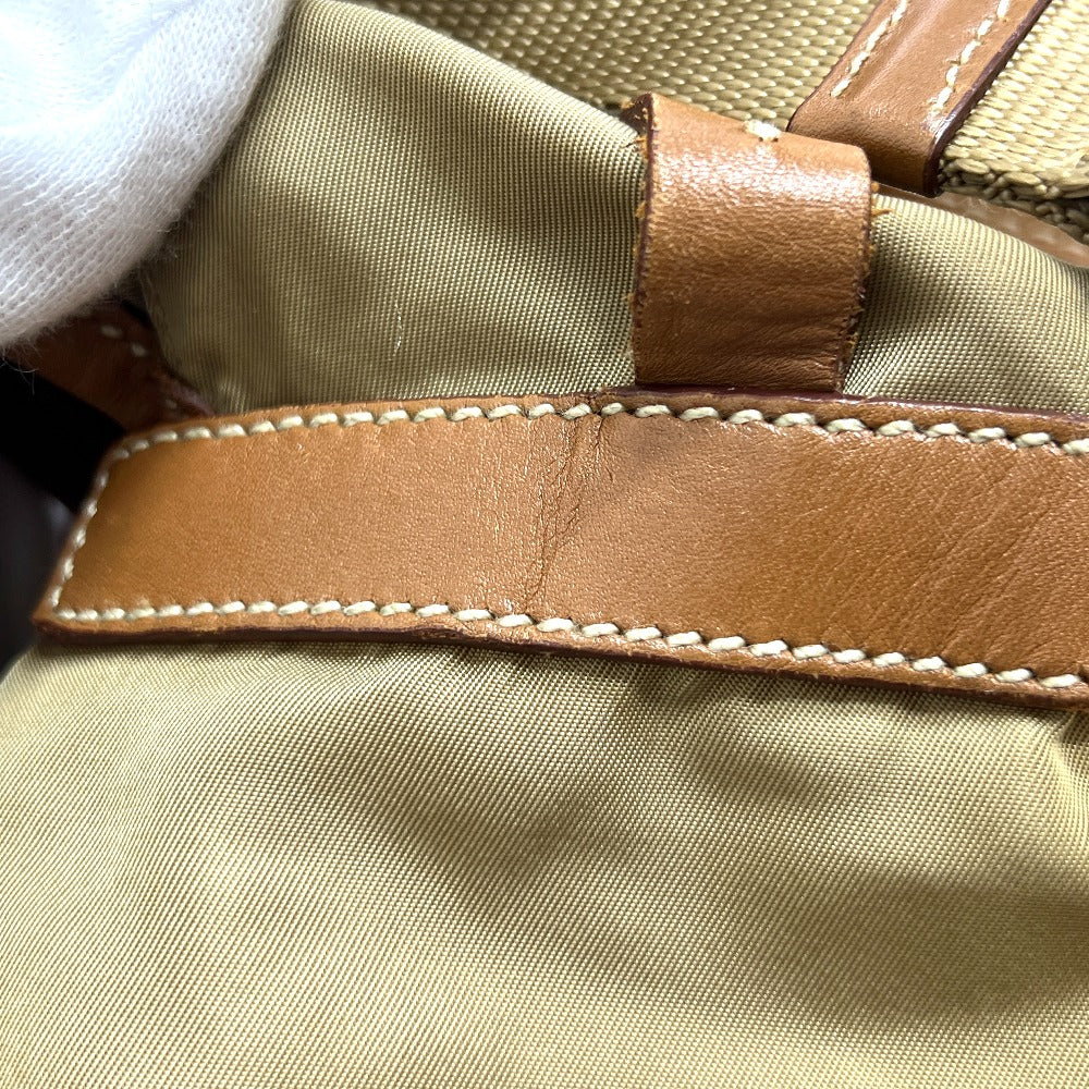 PRADA Backpack Nylon Brown With logo