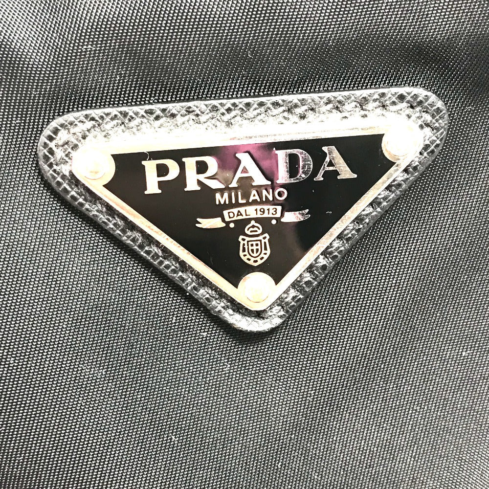 PRADA Shoulder Bag 2VH053 Nylon / leather black Bag Triangle logo mens Used Authentic