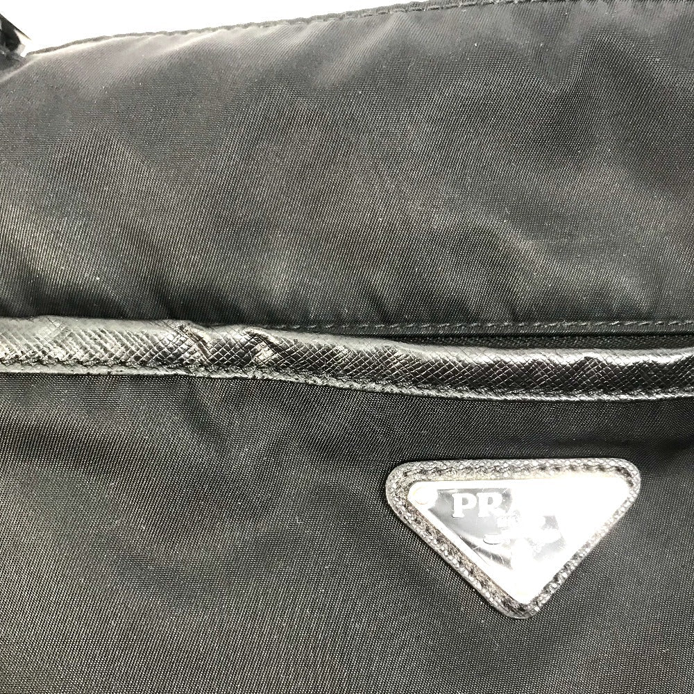 PRADA Shoulder Bag 2VH053 Nylon / leather black Bag Triangle logo mens Used Authentic