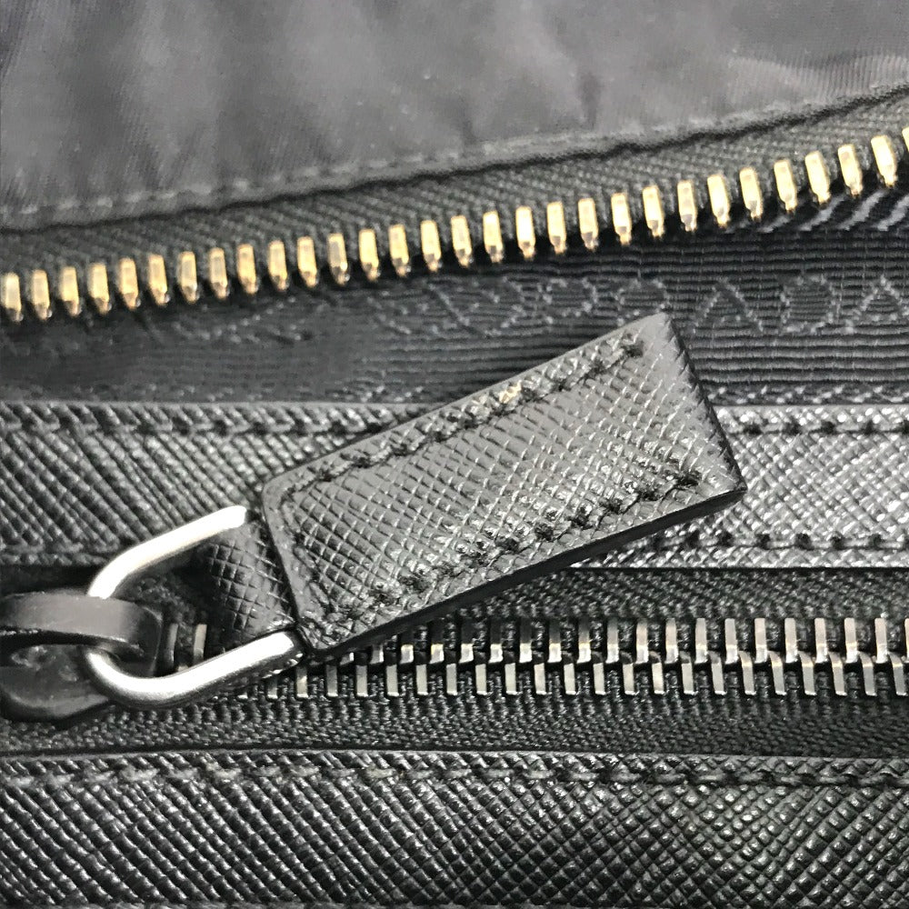 PRADA Shoulder Bag 2VH053 Nylon / leather black Bag Triangle logo mens Used Authentic