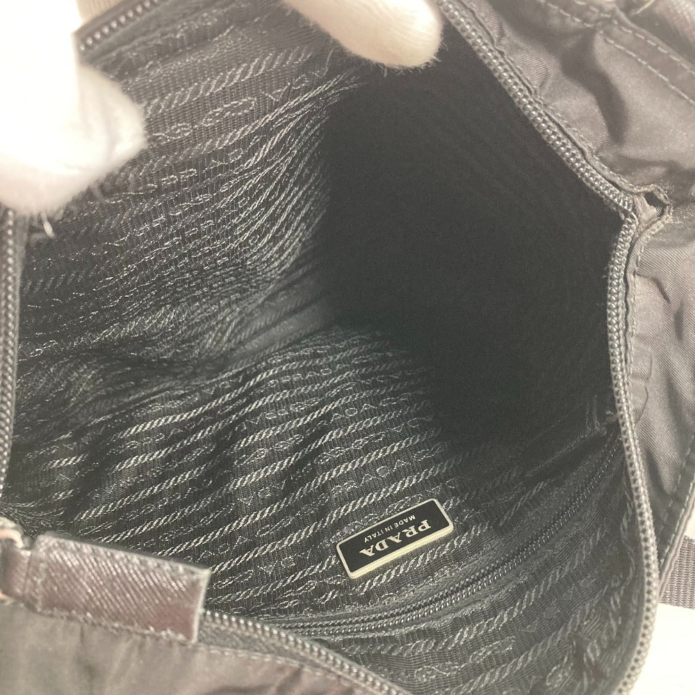 PRADA Shoulder Bag Nylon black Crossbody pochette bag