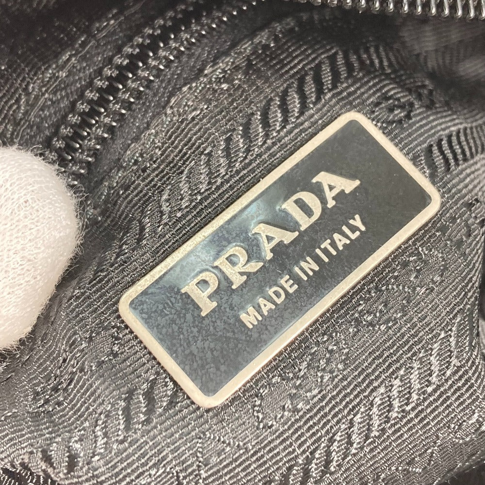 PRADA Shoulder Bag Nylon black Crossbody pochette bag Triangle logo plate