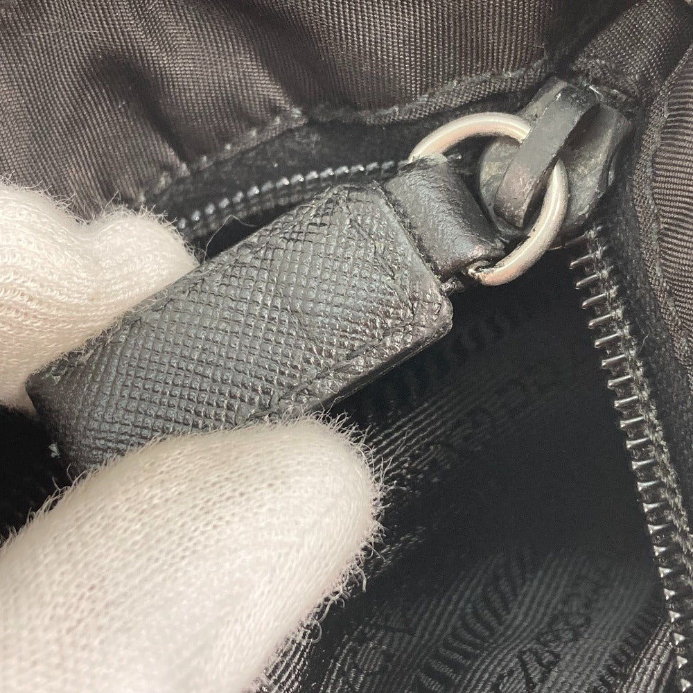 PRADA Shoulder Bag Nylon black Crossbody pochette bag