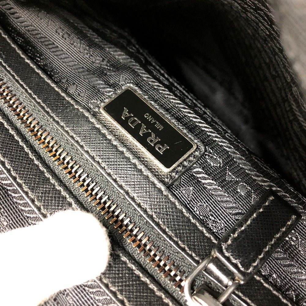 PRADA Shoulder Bag 2VH002 Nylon black Renylon Triangle Logo Women Secondhand Authentic
