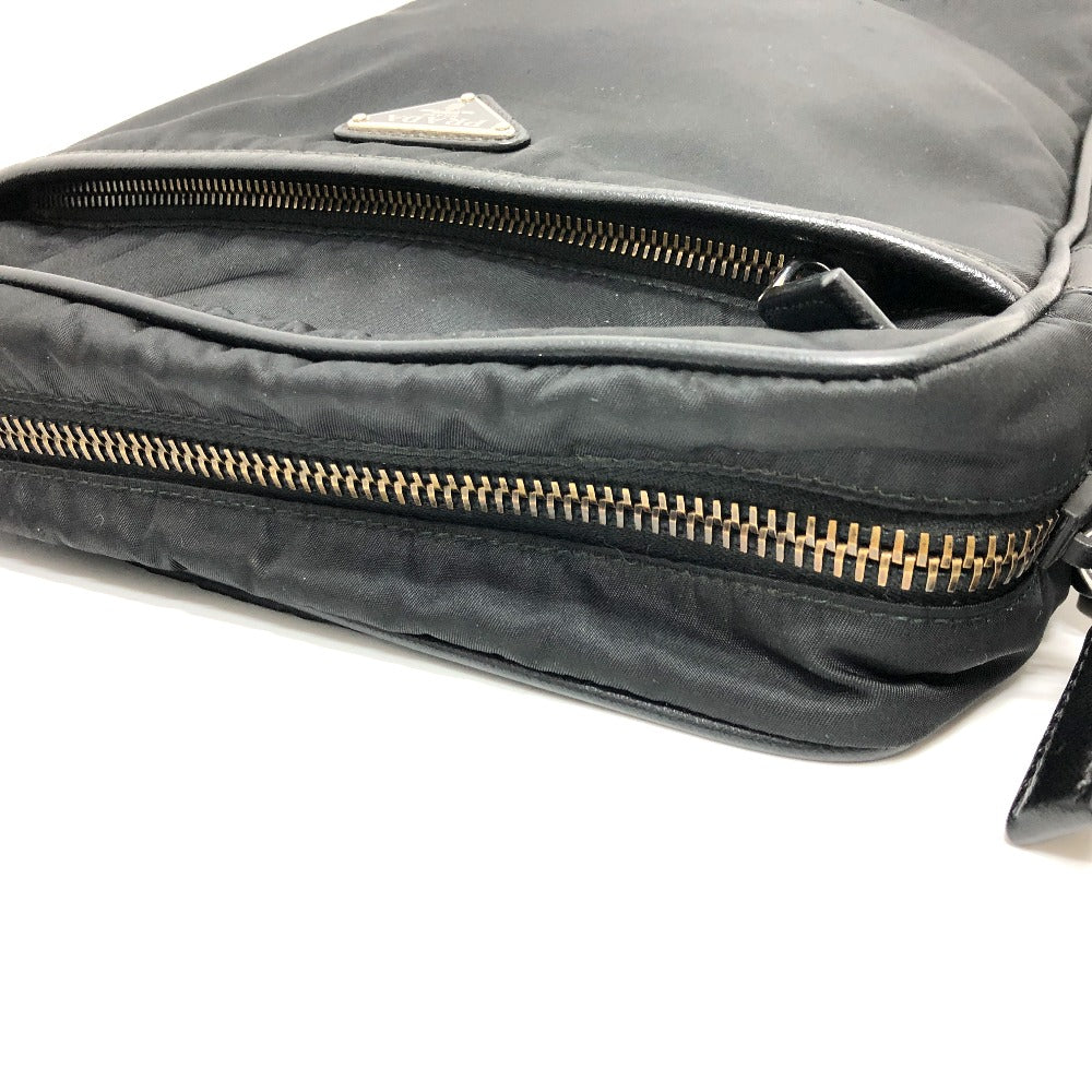 PRADA Shoulder Bag 2VH002 Nylon black Renylon Triangle Logo Women Secondhand Authentic