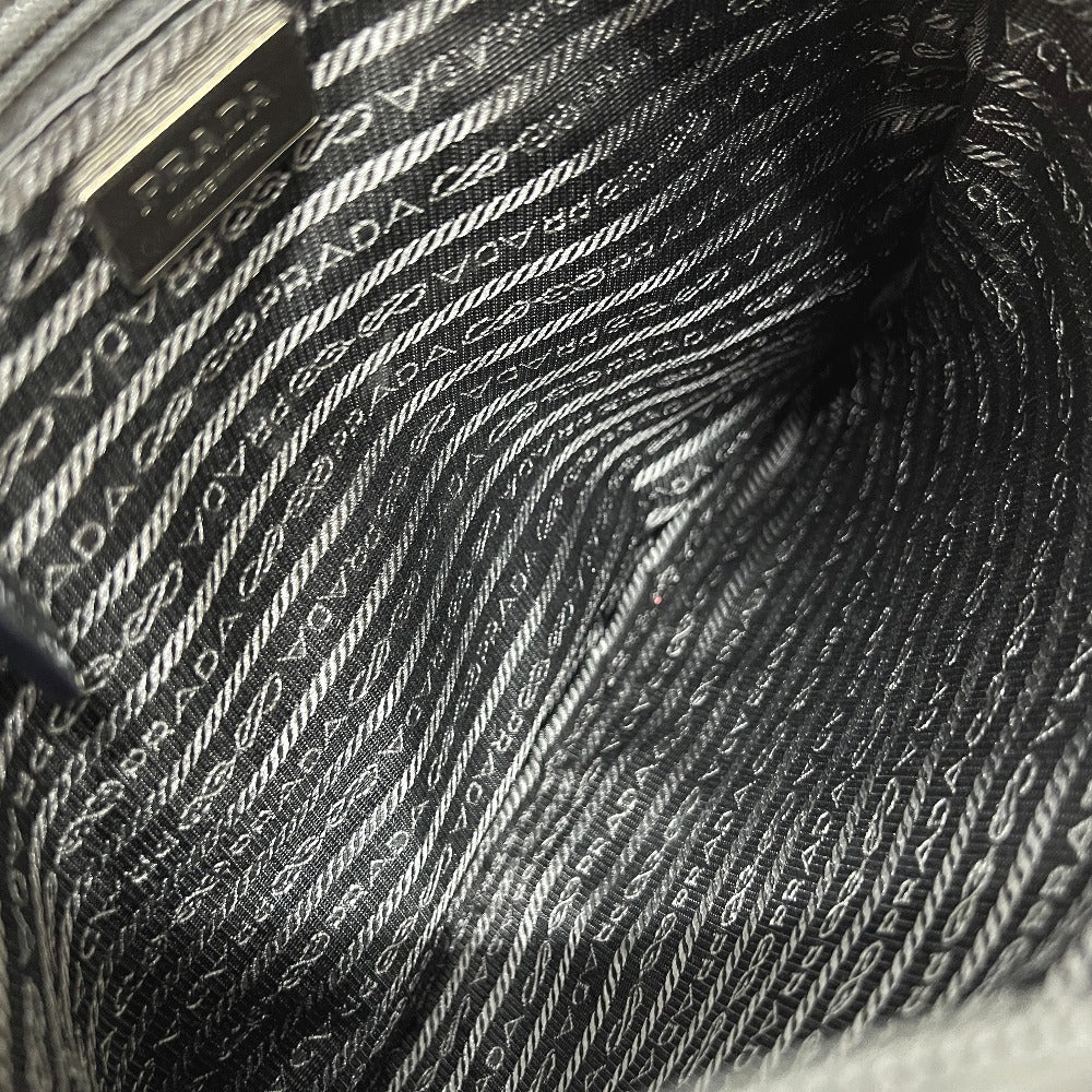 PRADA Shoulder Bag VA0251 Nylon black triangle plate