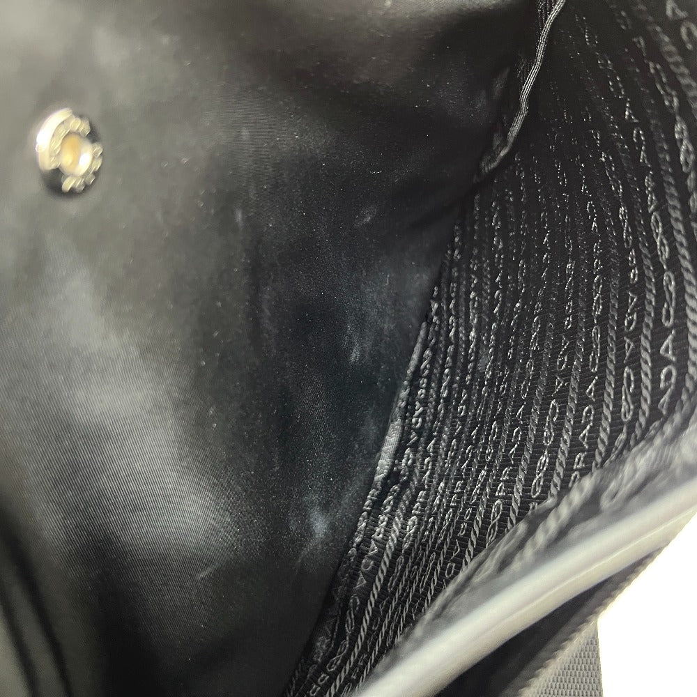 PRADA Shoulder Bag VA0251 Nylon black triangle plate