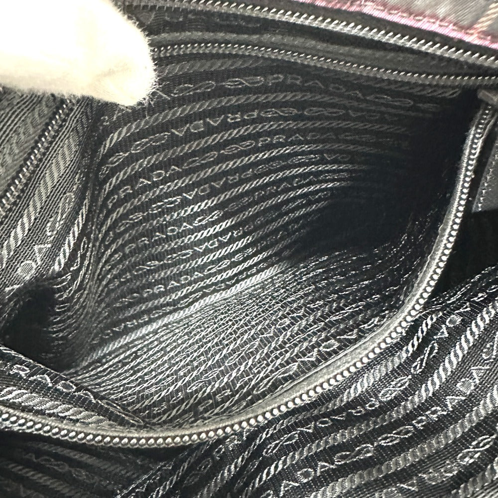 PRADA Shoulder Bag Nylon multicolor Triangle Plate Check Pattern