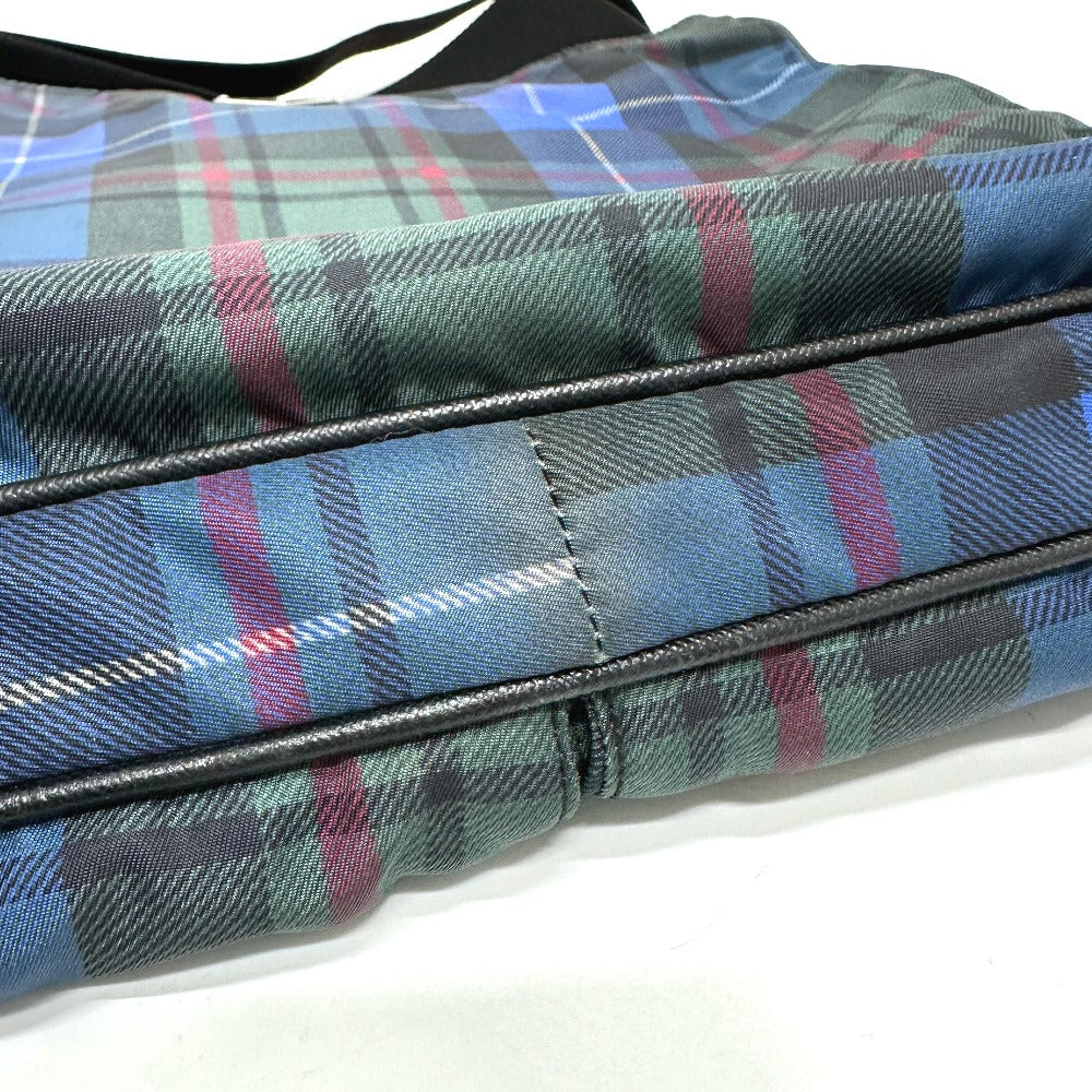 PRADA Shoulder Bag Nylon multicolor Triangle Plate Check Pattern