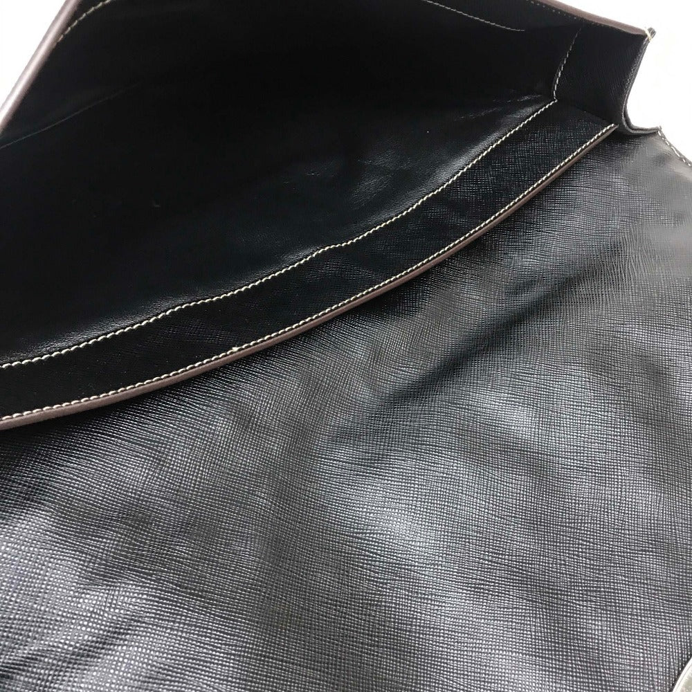PRADA Clutch bag VR074C leather black Safiano Bijou x studs unisex(Unisex) Used Authentic