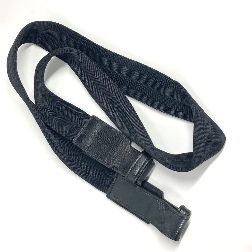 PRADA Boston Duffel bag Nylon black Triangle logo plate unisex(Unisex) Used Authentic