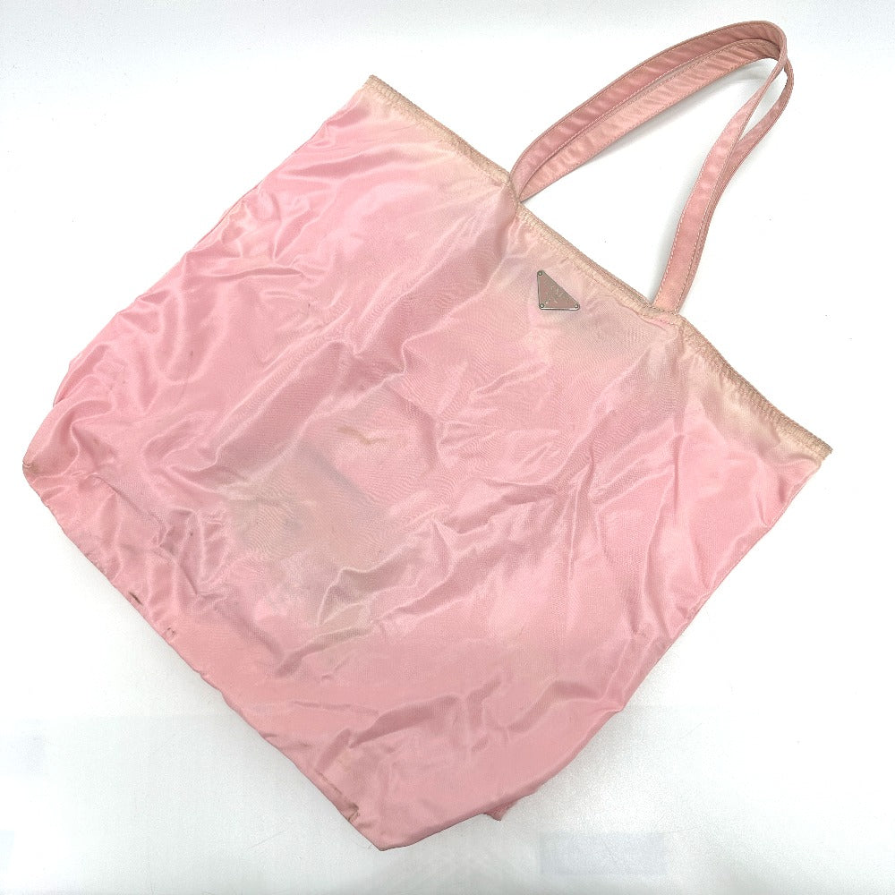PRADA Tote Bag BR2897 Nylon pink robot Women Used Authentic