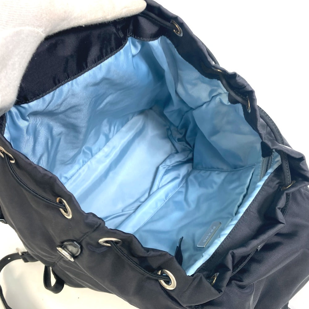 PRADA Backpack 1BZ811 Nylon black logo Studs mens Secondhand Authentic