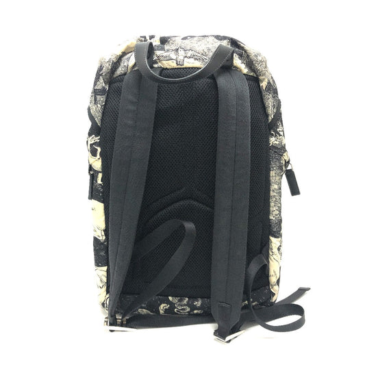 PRADA Backpack 2VZ135 Nylon black Animal total pattern