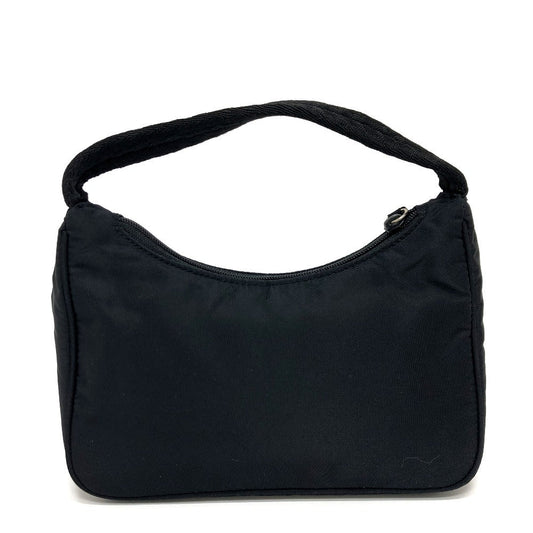 PRADA Handbag MV515 Nylon black Triangular plate