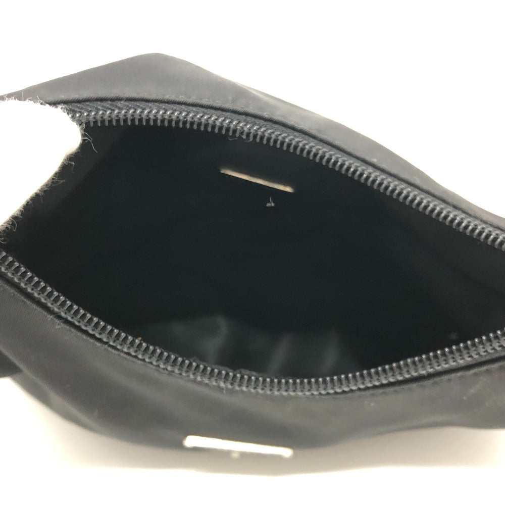 PRADA Handbag MV515 Nylon black Triangular plate Women Used Authentic