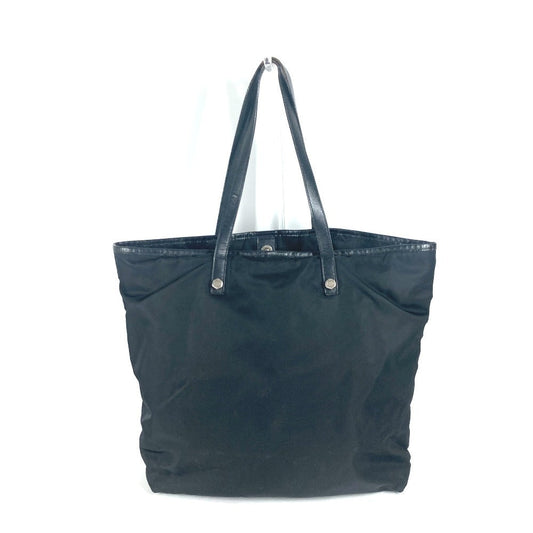 PRADA Tote Bag Nylon / leather black Skull logo